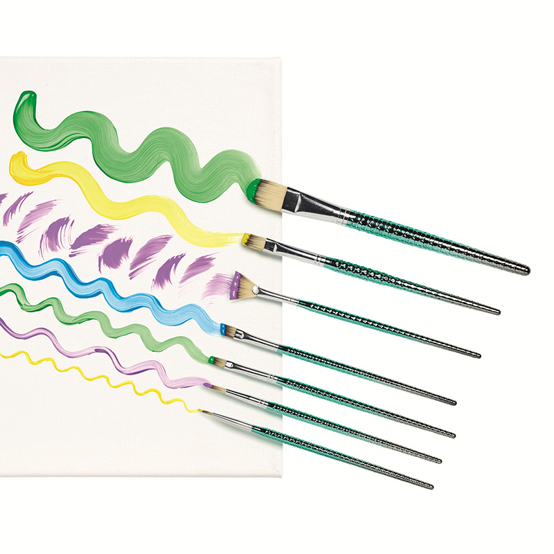 Meerjungfrauenblauer Pinsel mit langem Griff für Kinder