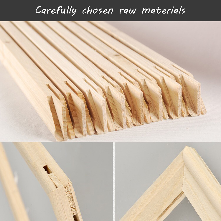 Leere, grundierte, weiße, gespannte Leinwand zum Malen mit Acryl-, Öl- und Gouachefarben