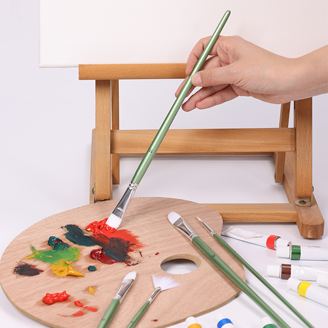 5er-Pack weiße Ölpinsel-Set