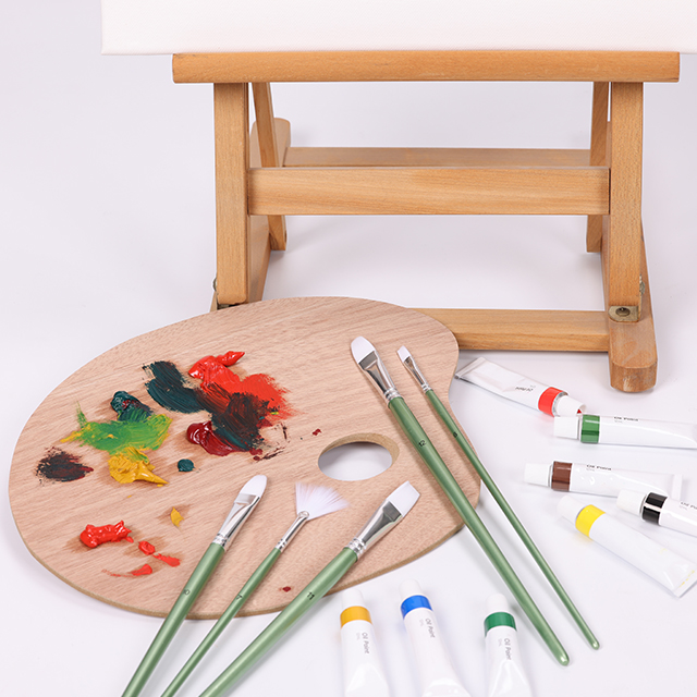 5er-Pack weiße Ölpinsel-Set