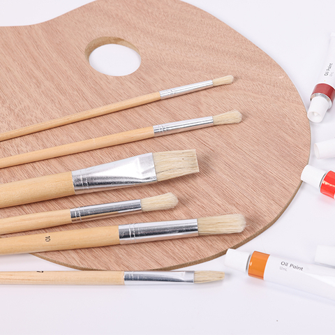 Professionelle, hochwertige Pinsel mit natürlichen Schweineborsten, perfekt für die Ölmalerei