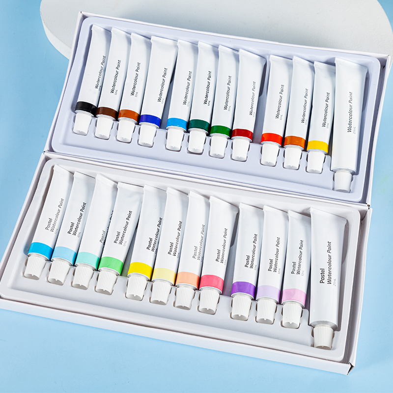 Professionelles 24-teiliges Künstler Aquarell Pastell-Set für lebendige Kunstwerke