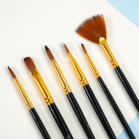 6-Pack-Kunstgemälde verschiedene Pinselset